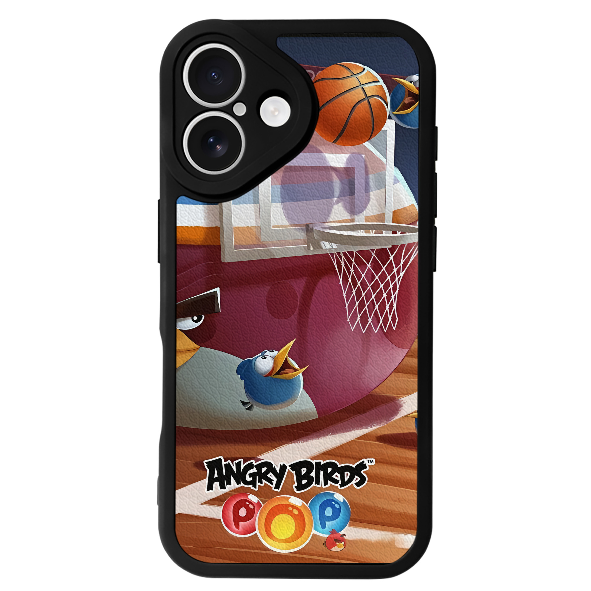 （画像用） Angry Birds アングリーバード 【iPhone 16シリーズ対応】シリコンスマホケース（レザー調） 材質：シリコン